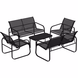 Profitez de cet ensemble de salon de jardin pour balcon Outsunny avec deux fauteuils, deux canapés et une table basse. Le tis ...
