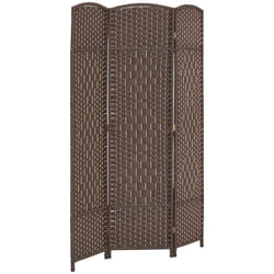 Paravent intérieur - HOMCOM - 3 panneaux - pliable - pour salon chambre à coucher maison - 135 x 180 cm - marron