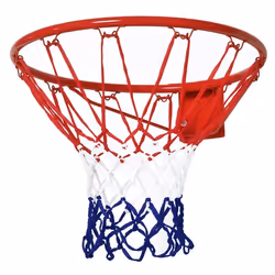 Panier de basket - HOMCOM - avec filet - suspendu mural - intérieur et extérieur - Ø 46 cm - rouge