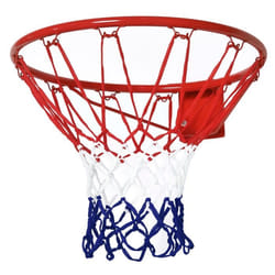 Panier de basket - HOMCOM - avec filet - suspendu mural - intérieur et extérieur - Ø 46 cm - rouge