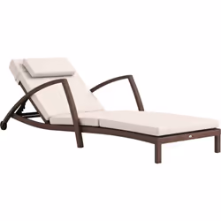 Profitez du soleil avec la chaise longue Outsunny, conçue en forme de "S" avec un dossier réglable sur quatre positions pour  ...
