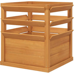 Outsunny - Jardinière avec treillis façon persienne dim. 65L x 65l x 73H cm bois de sapin pré-huilé