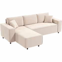 Transformez votre espace de vie avec le canapé d'angle HOMCOM, un canapé d'angle polyvalent qui s'adapte facilement à la conf ...