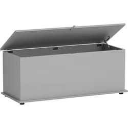 Coffre malle de rangement coffre à jouets dim. 100L x 40l x 40H cm panneaux particules gris