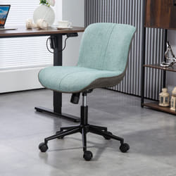 Homcom - Chaise de bureau tissu grand confort réglable fonction à bascule vert
