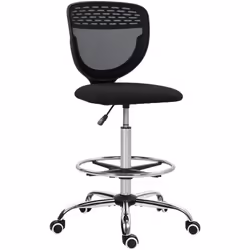 Optez pour la chaise de bureau haute Vinsetto, idéale pour les surfaces élevées avec une hauteur d'assise ajustable de 68 à 8 ...