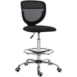 Vinsetto - Chaise de bureau haute ergonomique - chaise de travail surélevée - assise haute réglable H.68-88 cm - noir