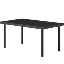 Outsunny - Table basse de jardin rectangulaire dim. 95 x 55 x 46 cm métal plateau effet grain de bois