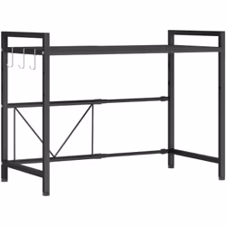 Optimisez votre cuisine avec le support pour four à micro-ondes HOMCOM. Avec 40 cm en bas, il accueille divers appareils et t ...