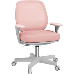 Vinsetto - Chaise de bureau ergonomique hauteur réglable pivotante 360° revêtement maille rose