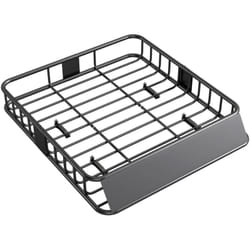 Homcom - Galerie de toit en acier charge max. supportée 90 Kg dim. 110,5x99,5x18,5 cm noir