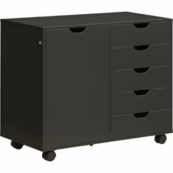 Transformez votre bureau avec ce meuble de rangement HOMCOM ! Son large plateau supporte aisément imprimantes et scanners, aj ...