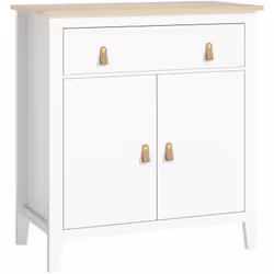 Transformez votre intérieur avec le buffet HOMCOM, parfait pour ranger. Avec un tiroir et un cabinet à étagères ajustables, i ...