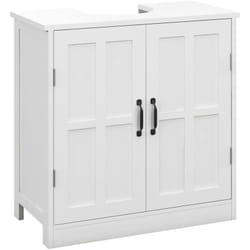 Kleankin - Meuble salle de bain - meuble sous-vasque - 2 portes avec étagère - 60x30x60cm - blanc