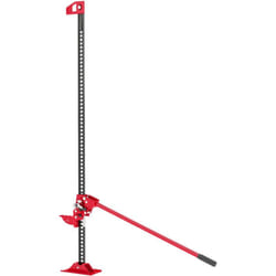 Cric farm jack charge max. 3000 Kg - hauteur de levage 11-135 cm - cric à crémaillère acier rouge noir
