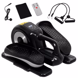 Elliptique de bureau - SPORTNOW - avec télécommande écran LCD 12 vitesses réglables et tapis antidérapant - noir