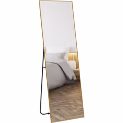 Explorez avec le miroir HOMCOM de 160 x 50 cm. Offrant des reflets limpides, ce miroir argenté HD est pocé contre mur, montab ...