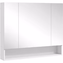 Optimisez l'espace avec l'armoire murale de salle de bain avec miroir kleankin, idéale pour les colocations avec ses quatre c ...