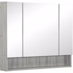 Optimisez l'espace avec l'armoire murale de salle de bain avec miroir kleankin, idéale pour les colocations avec ses quatre c ...