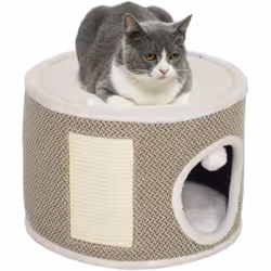 Découvrez la tour pour chats PawHut avec niche douillette et une plateforme en peluche. Fabriquée en feutre robuste, elle int ...