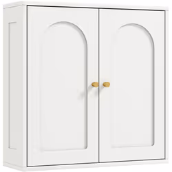 Transformez votre salle de bain en havre de paix avec l'armoire murale HOMCOM. Son double rangement facilite l'organisation d ...