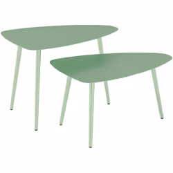 Rénovez votre intérieur avec le Outsunny Coffee Table Set incluant deux tables gigognes élégantes. Utilisez-les en ensemble p ...