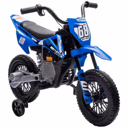 Moto électrique pour enfant - AIYAPLAY - 3 à 6 ans - 2 moteurs 12V vitesse max. 5 km/h  - musique - 107x56x70cm - PP et métal ...