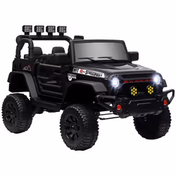 Buggy électrique enfant - AIYAPLAY - télécommande 2.4Ghz - 2 moteurs 12 V - 3 vitesses - PP et métal - 100x63x65cm - noir