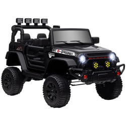 Buggy électrique enfant - AIYAPLAY - télécommande 2.4Ghz - 2 moteurs 12 V - 3 vitesses - PP et métal - 100x63x65cm - noir