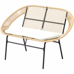 Élevez votre jardin avec le banc de jardin extérieur Acapulco d'Outsunny, idéal pour l'extérieur. Assise et dossier en rotin  ...