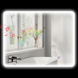 Miroir salle de bain - HOMCOM - LED - bluetooth - 70 x 90 cm - lumière réglable 3 couleurs anti-buée mémoire - argent