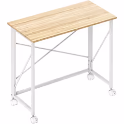 Explorez le bureau pliable HOMCOM : compact, il se cache derrière une porte ou sous un meuble, optimisant l'espace. Avec quat ...