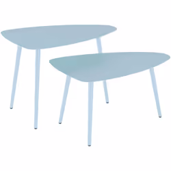 Rénovez votre intérieur avec le Outsunny Coffee Table Set incluant deux tables gigognes élégantes. Utilisez-les en ensemble p ...