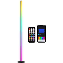 Homcom - Lampadaire led rgbic 16 millions de couleurs avec contrôle app et télécommande - musique sync, modes de scène et timer