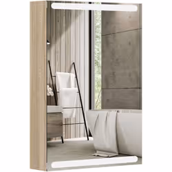 Illuminez votre salle de bain avec l'armoire avec miroir LED HOMCOM ! Modifiez luminosité et couleur selon vos envies. Design ...