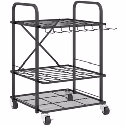 Optimisez l'espace avec l'organisateur d'outils de jardin Outsunny : rangement trois niveaux pour 20 outils (40 emplacements, ...