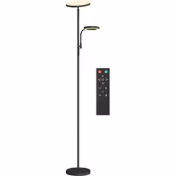 Découvrez la lampe sur pied de salon LED HOMCOM, idéale pour lire, travailler ou allaiter avec des réglages de couleur (2700K ...