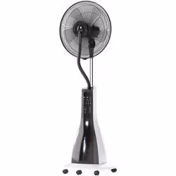Rafraîchissez-vous avec le ventilateur brumisateur HOMCOM, doté de la technologie ultrasonique. Trois vitesses, niveaux de sp ...