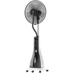 Homcom - Ventilateur brumisateur oscillant inclinable sur pied roulettes 90W H.125 cm avec télécommande