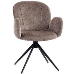 Chaise de bureau - HOMCOM - ergonomique - siège pivotant à retour automatique - tissu aspect lin - 60 x 66 x 865 cm - brun clair