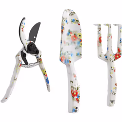 Transformez votre espace extérieur avec l'ensemble d'outils de jardinage Outsunny, orné d'un motif floral. Comprend des outil ...
