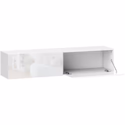 Transformez votre espace de vie avec le meuble TV flottant HOMCOM, une solution chic qui libère de l'espace au sol pour vos o ...