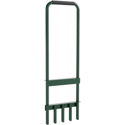 Outsunny - Aérateur de pelouse - aérateur de gazon - 5 dents creuses dia. 2,3 cm - acier thermoplastique vert