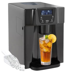 Machine à glaçons - HOMCOM - distributeur deau - 12kg en 24h 9 glaçons en 6-10 minutes - plastique - 252x389x363cm - noir