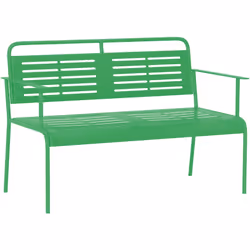 Relaxez-vous élégamment sur le banc extérieur de jardin Outsunny en acier, structure robuste et finition anti-rouille. Suppor ...