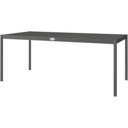 Outsunny - Table de jardin 8 personnes rectangulaire plateau effet lattes acier époxy anthracite