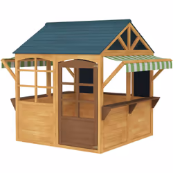 Explorez la maisonnette AIYAPLAY, idéale pour les 3-8 ans, avec cinq fenêtres pour ventilation et protection UV. Inclut deux  ...