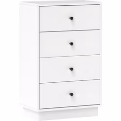 La commode de rangement HOMCOM à 4 tiroirs, élégante et pratique, offre quatre grands compartiments pour organiser leggings e ...