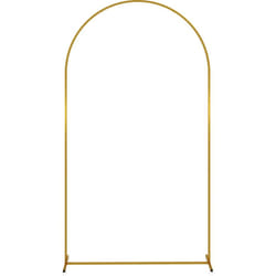 Outsunny - Arche décorative - arche de mariage - arche de ballon - dim. 120L x 40l x 220H cm - métal doré