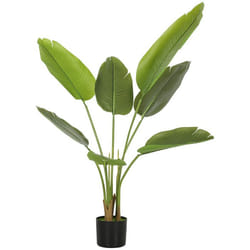 Plante artificielle intérieure - HOMCOM - 109 cm - pot en plastique et terreau floqué - vert